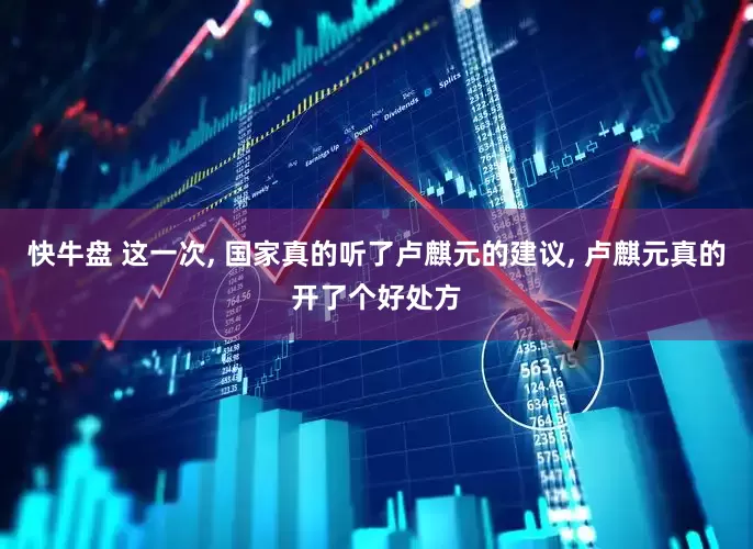 快牛盘 这一次, 国家真的听了卢麒元的建议, 卢麒元真的开了个好处方